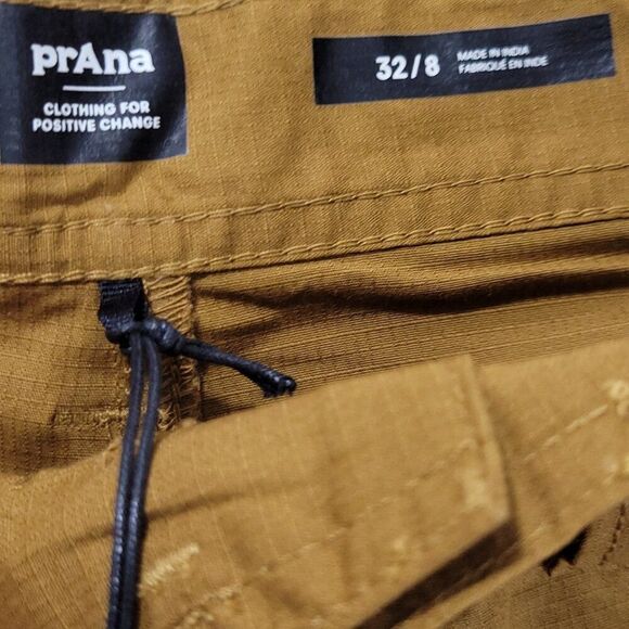 Prana Double Peak Shorts Men Size 32 Antique Bronze 8" Inseam Ripstop Hiking NEW - Picture 10 of 14